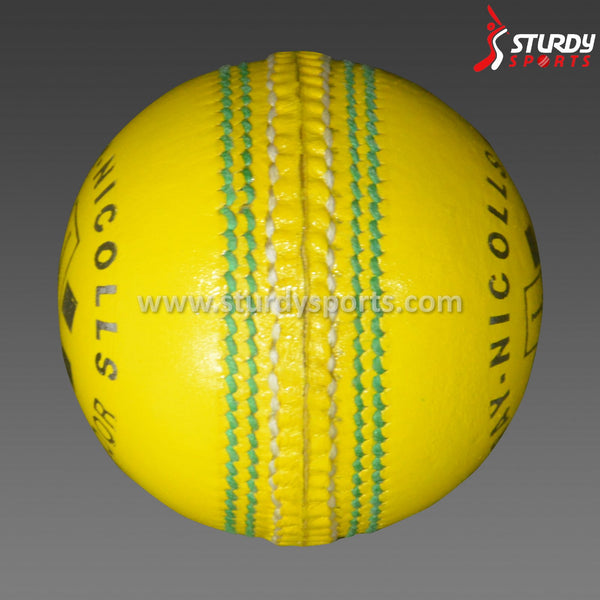 Gray Nicolls Ultimate Indoor Cricket Ball - Yellow - Indoor Leather Ball - Gray Nicolls - Sturdy Sports