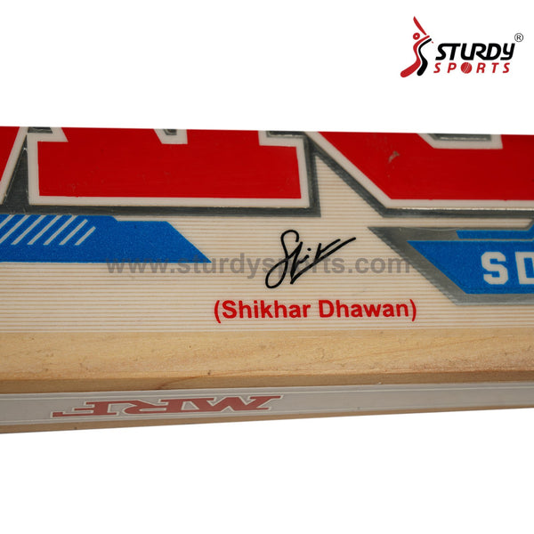 MRF Shikhar Dhawan Drive Cricket Bat - Senior - English Willow - Mens (SH) - MRF - Sturdy Sports