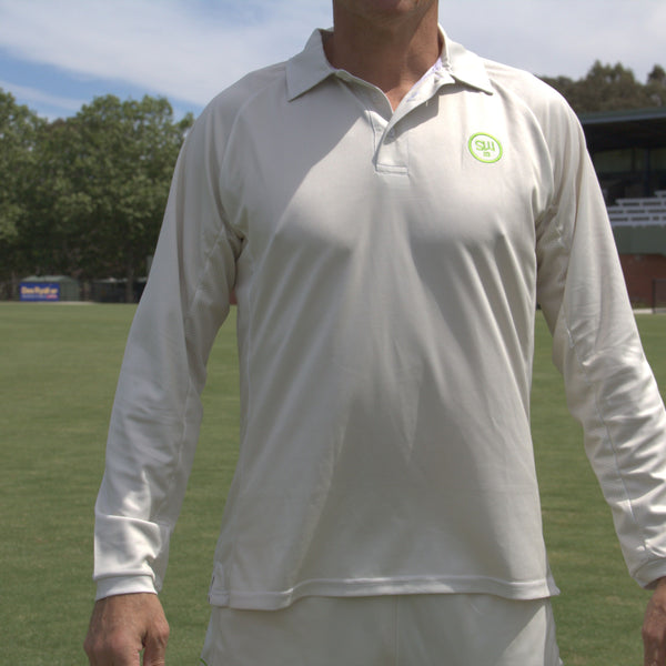 SW23 Long Sleeve Elite Polo - Creams - Cream Shirt - SW23 - Sturdy Sports