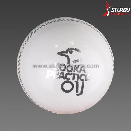 Kookaburra Practice White - 2 piece Ball (Youth) - 2 Piece Leather Ball - Kookaburra - Sturdy Sports