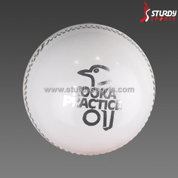 Kookaburra Practice White - 2 piece Ball (Youth) - 2 Piece Leather Ball - Kookaburra - Sturdy Sports