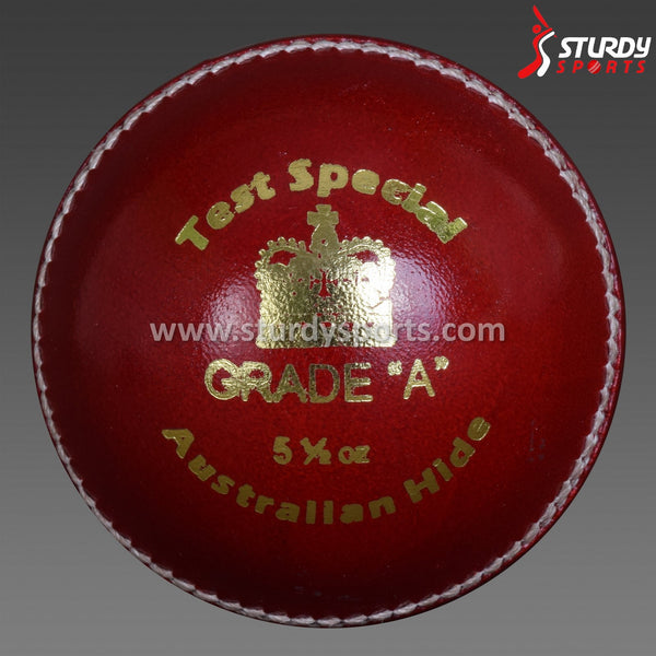 Sturdy Australian Leather Red Colored- 2 piece Ball (Senior) - 2 Piece Leather Ball - Sturdy - Sturdy Sports