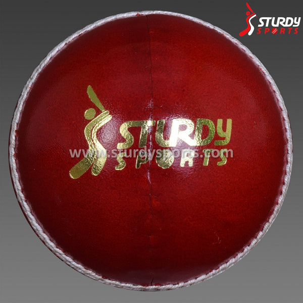 Sturdy Australian Leather Red Colored - 4 piece Ball (Senior) - 4 Piece Leather Ball - Sturdy - Sturdy Sports