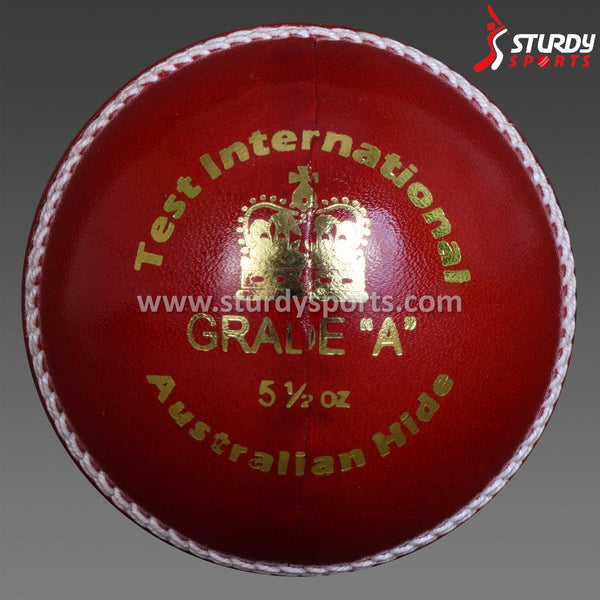 Sturdy Australian Leather Red Colored - 4 piece Ball (Senior) - 4 Piece Leather Ball - Sturdy - Sturdy Sports