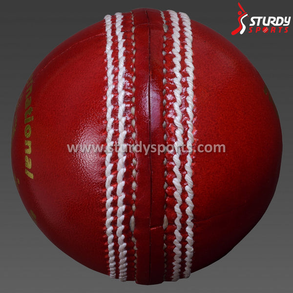 Sturdy Australian Leather Red Colored - 4 piece Ball (Senior) - 4 Piece Leather Ball - Sturdy - Sturdy Sports