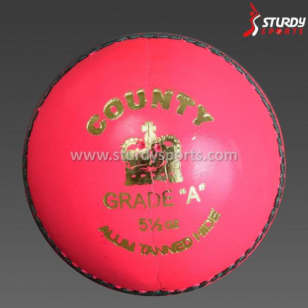 Sturdy County Pink - 4 Piece Ball (Senior) - 4 Piece Leather Ball - Sturdy - Sturdy Sports