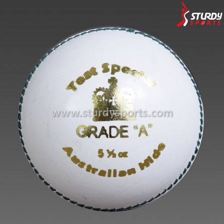 Sturdy Australian Leather White Colored - 4 Piece Ball (Senior) - 4 Piece Leather Ball - Sturdy - Sturdy Sports