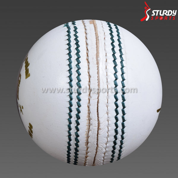 Sturdy Australian Leather White Colored - 2 Piece Ball (Senior) - 2 Piece Leather Ball - Sturdy - Sturdy Sports