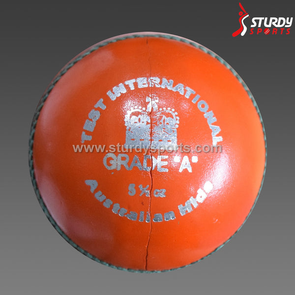 Sturdy Australian Leather Orange Colored - 4 Piece Ball (Senior) - 4 Piece Leather Ball - Sturdy - Sturdy Sports