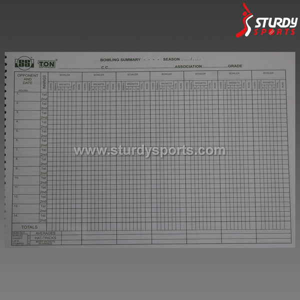 SS Score Book - Score Book - SS - Sturdy Sports