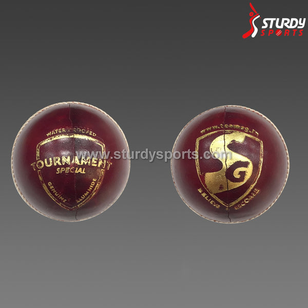 SG Tournament Special Red - 4 piece Ball (Senior) - 4 Piece Leather Ball - SG - Sturdy Sports