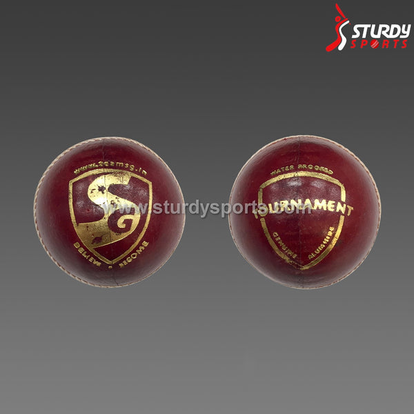 SG Tournament Red - 4 piece Ball (Senior) - 4 Piece Leather Ball - SG - Sturdy Sports