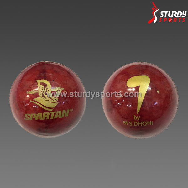 Spartan MSD7 Red - 4 piece Ball (Senior) - 4 Piece Leather Ball - Spartan - Sturdy Sports